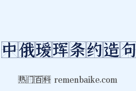 中俄瑷珲条约造句是什么意思的图片